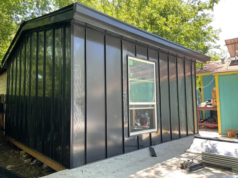 Black standing seam metal wall panels for Metal Roof Installation in Ocean Pines